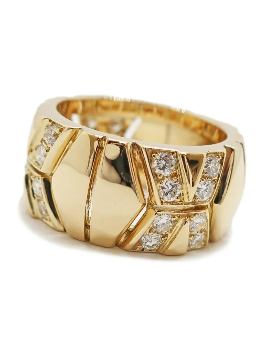 Cartier Ten Rivoli Ring Diamond Yellow Gold 18K 57
